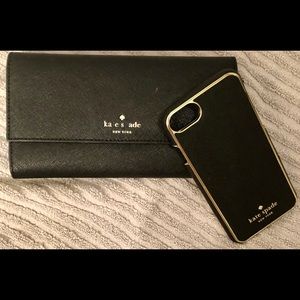 Kate Spade Saffiano Leather Wallet/iPhone 6/7 Case